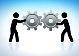 Gears Side-By-Side Teamwork